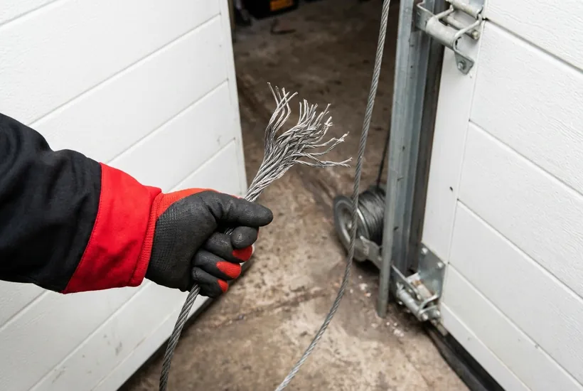 Snapped garage door lift cable replacement